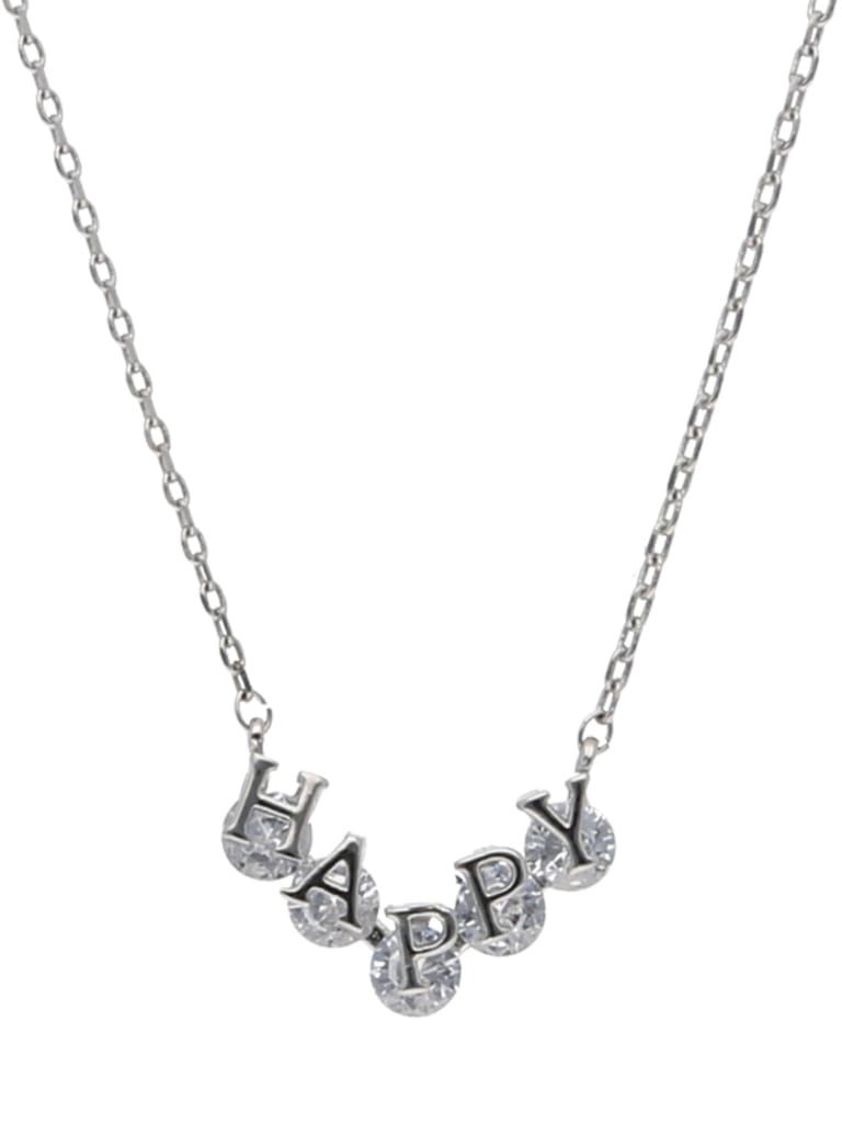 Western Pendant with Chain in Rhodium finish - CNB22531