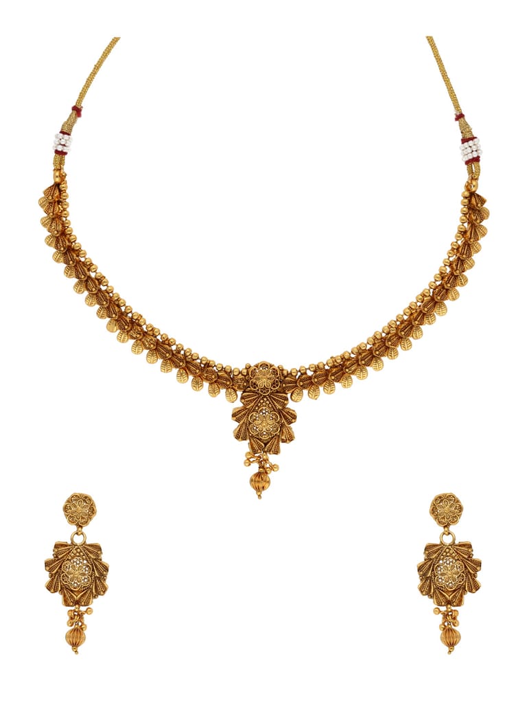 Antique Necklace Set in Gold finish - AMN3