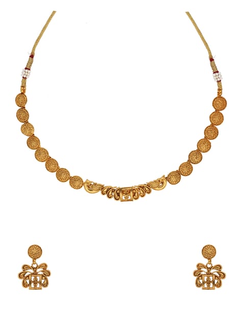 Antique Necklace Set in Gold finish - AMN6