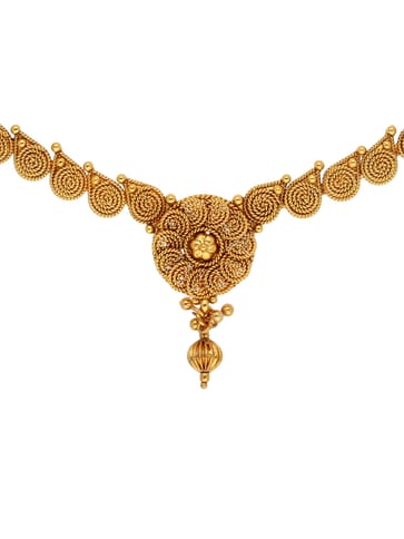 Antique Necklace Set in Gold finish - AMN9