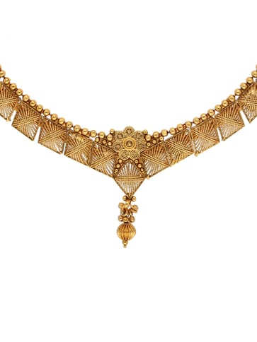 Antique Necklace Set in Gold finish - AMN10