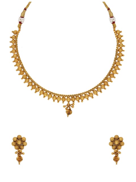 Antique Necklace Set in Gold finish - AMN17