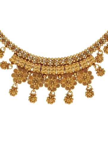 Antique Necklace Set in Gold finish - AMN22