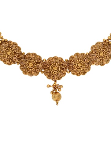 Antique Necklace Set in Gold finish - AMN30