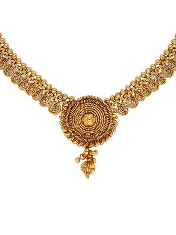 Antique Necklace Set in Gold finish - AMN33