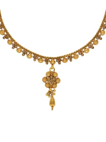 Antique Necklace Set in Gold finish - AMN58