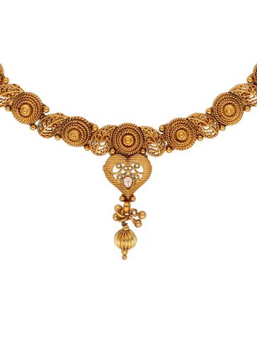 Antique Necklace Set in Gold finish - AMN60