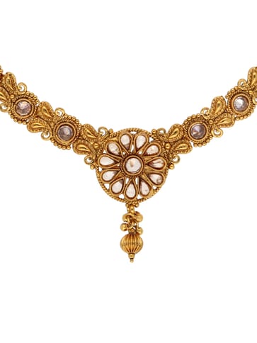 Antique Necklace Set in Gold finish - AMN64