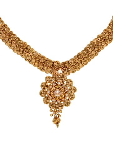 Antique Necklace Set in Gold finish - AMN72