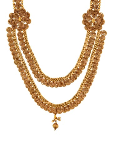 Antique Necklace Set in Gold finish - AMN78