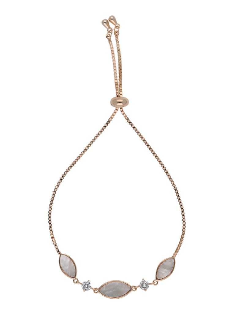 Western Loose / Link Bracelet in Rose Gold finish with MOP - CNB23712
