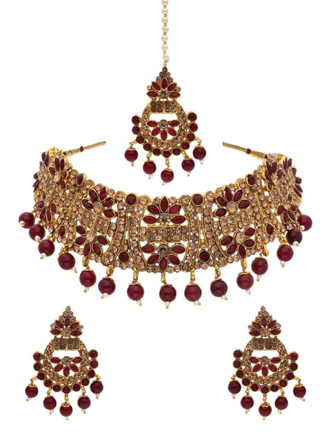 Traditional Necklace Set in Gold finish - STU5211