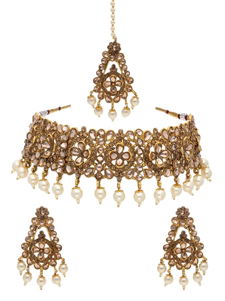 Traditional Necklace Set in Gold finish - STU5212