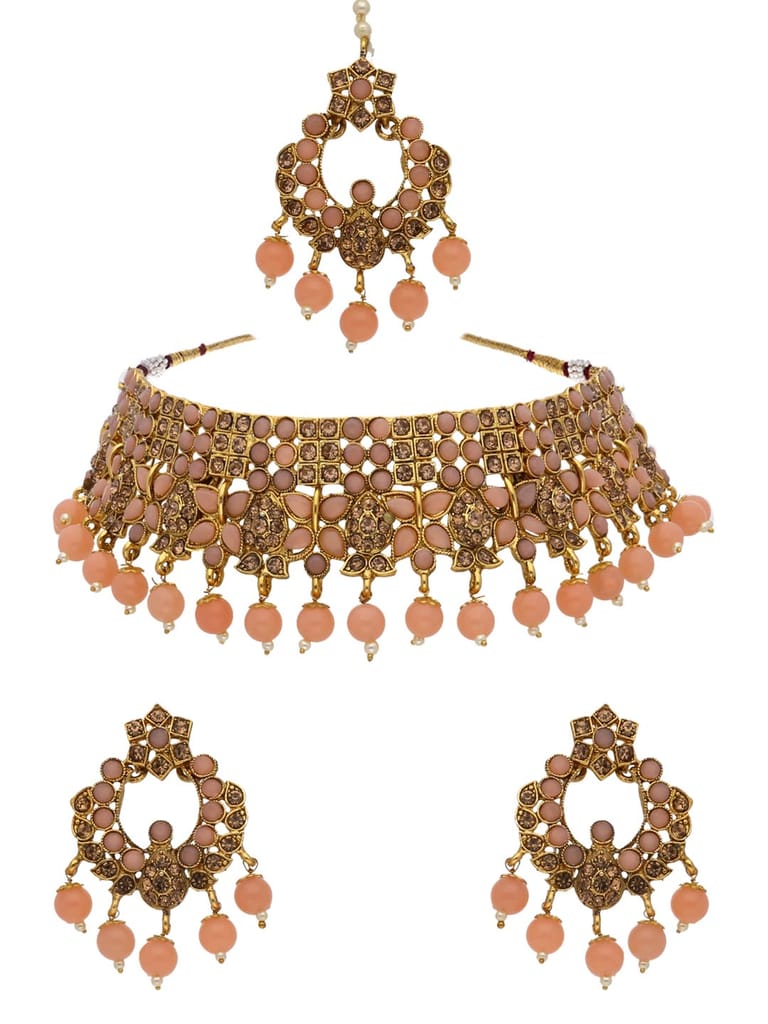 Traditional Necklace Set in Gold finish - STU5205