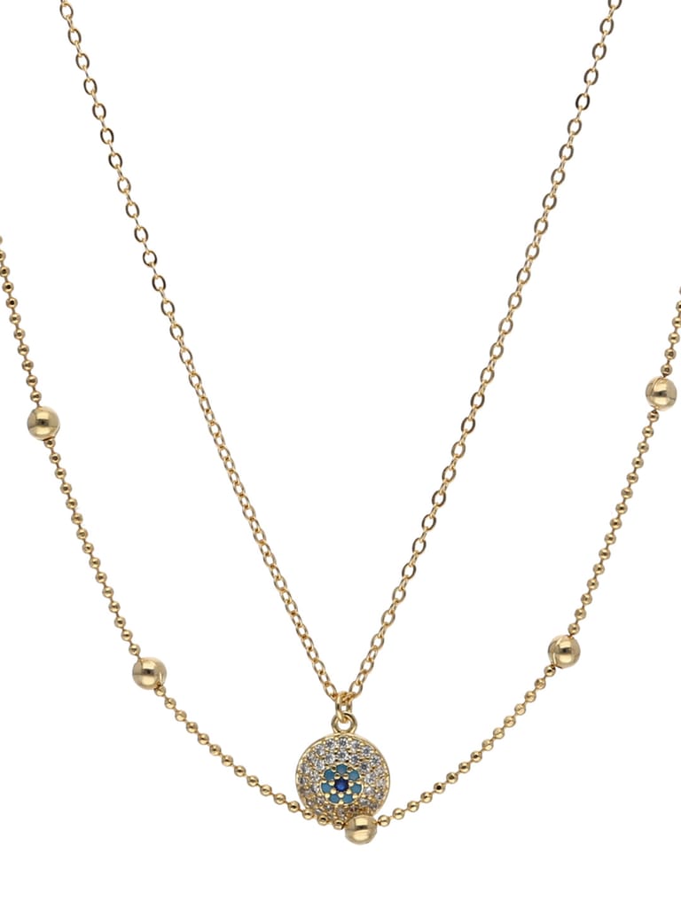 Evil Eye Pendant with Chain in Gold finish - CNB24269