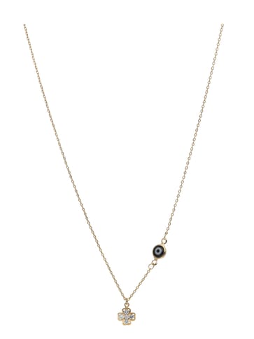 Evil Eye Pendant with Chain in Black color - CNB24283