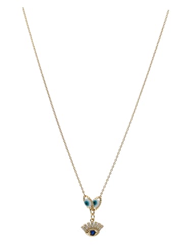 Evil Eye Pendant with Chain in Gold finish - CNB24292