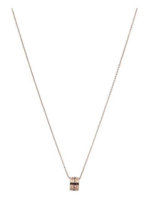 Western Pendant with Chain in Rose Gold finish - CNB24176
