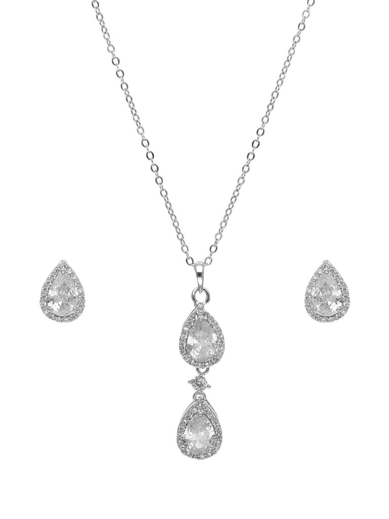 AD / CZ Pendant Set in Gold finish - CNB24222
