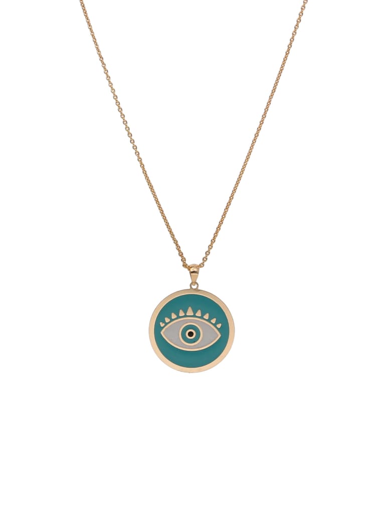 Evil Eye Pendant with Chain in Gold finish - CNB24350