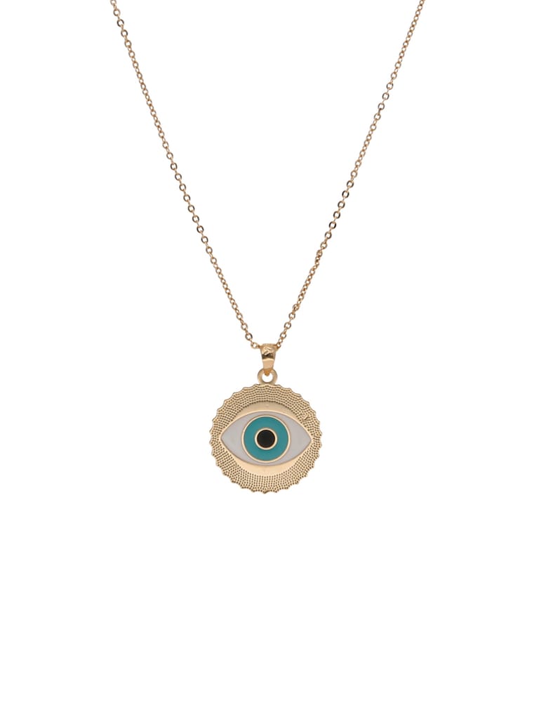 Evil Eye Pendant with Chain in Gold finish - CNB24353