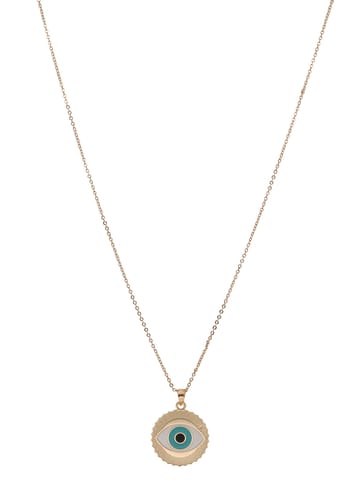 Evil Eye Pendant with Chain in Gold finish - CNB24353