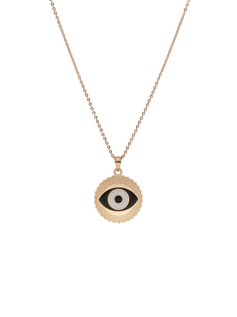Evil Eye Pendant with Chain in Gold finish - CNB24354