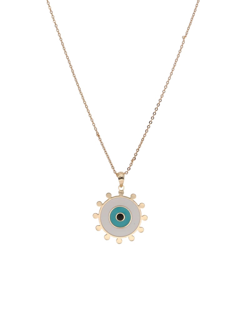 Evil Eye Pendant with Chain in Gold finish - CNB24363