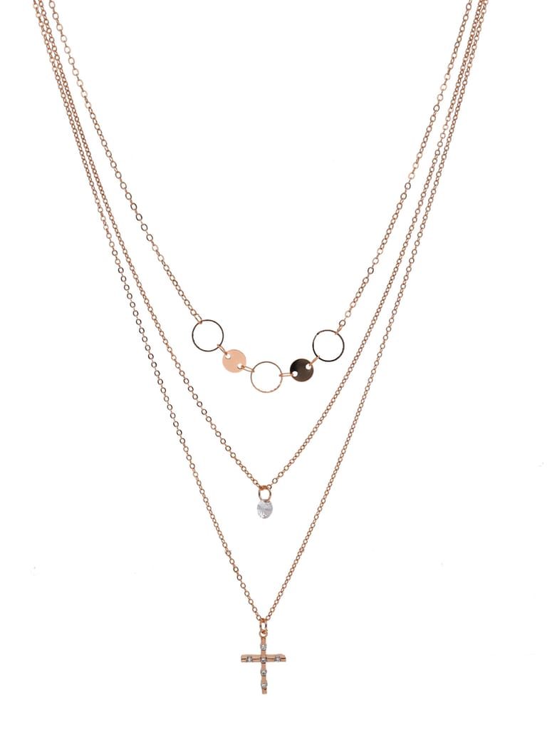 Western Necklace in Rose Gold finish - CNB24374