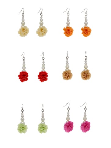 Floral Dangler Earrings in Assorted color - CNB24420