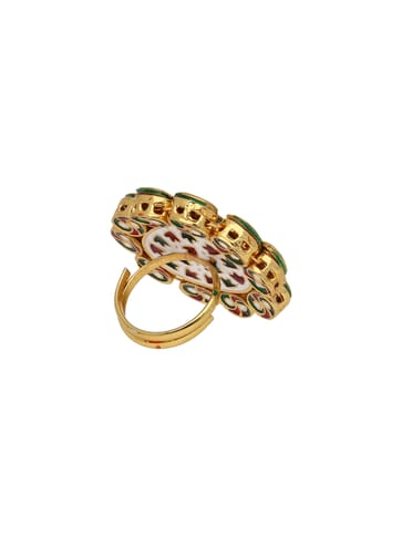 Kundan Finger Ring in Gold finish - MCD27