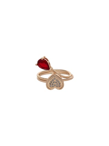 AD / CZ Finger Ring in Gold finish - CNB24539