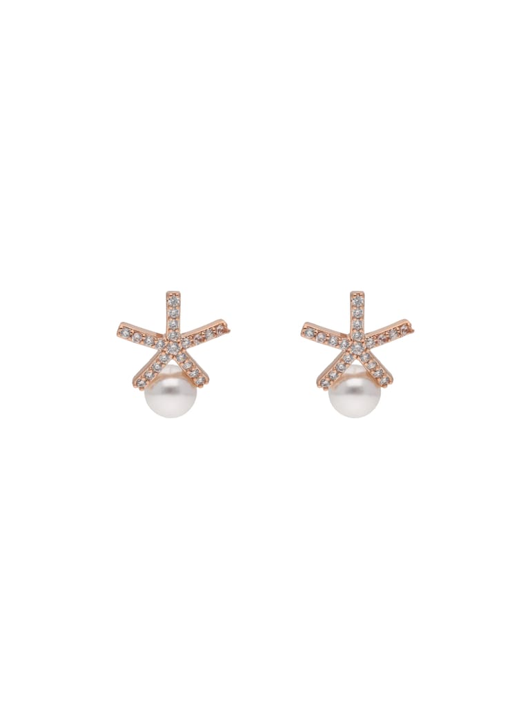 AD / CZ Tops / Studs in Rose Gold finish - CNB24729