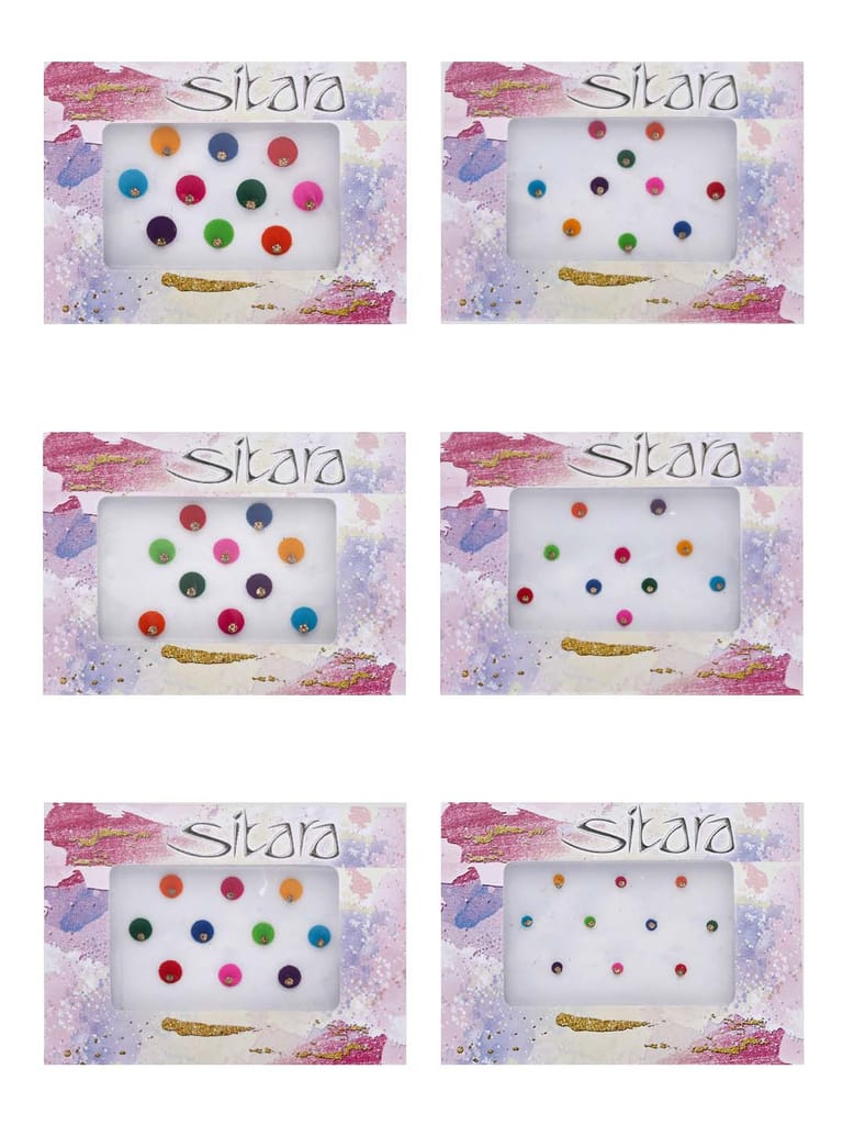 Traditional Bindis in Assorted color - GHN00504