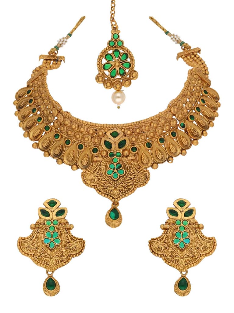 Antique Necklace Set in Rajwadi finish - CFP9054