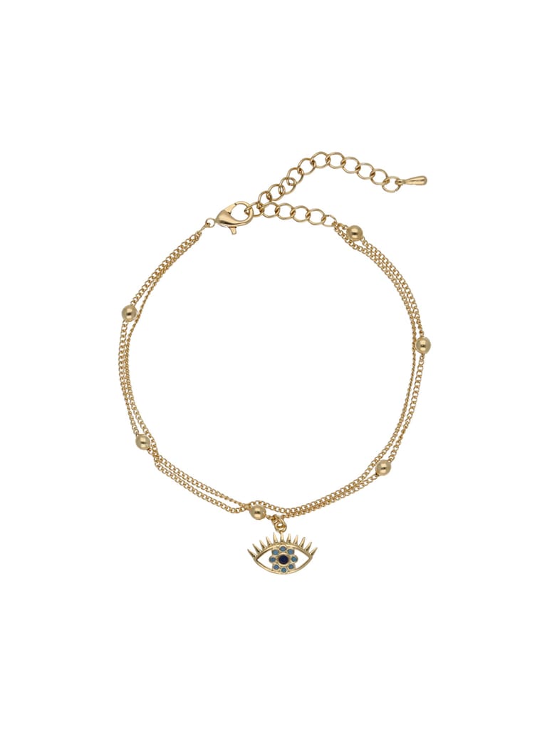Evil Eye Loose / Link Bracelet in Gold finish - CNB25366