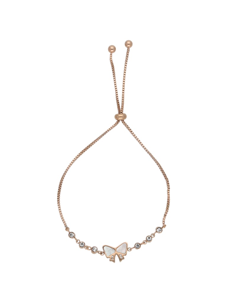 Western Loose / Link Bracelet in Rose Gold finish with MOP - CNB25441