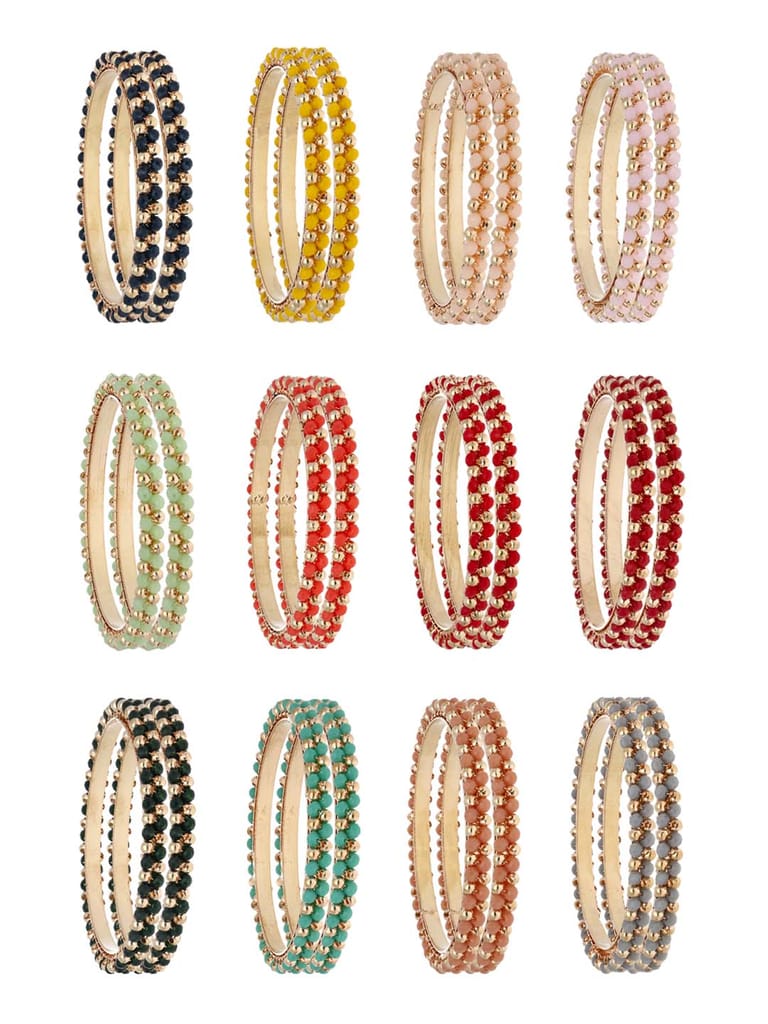 Crystal Bangles in Gold finish - CNB4061