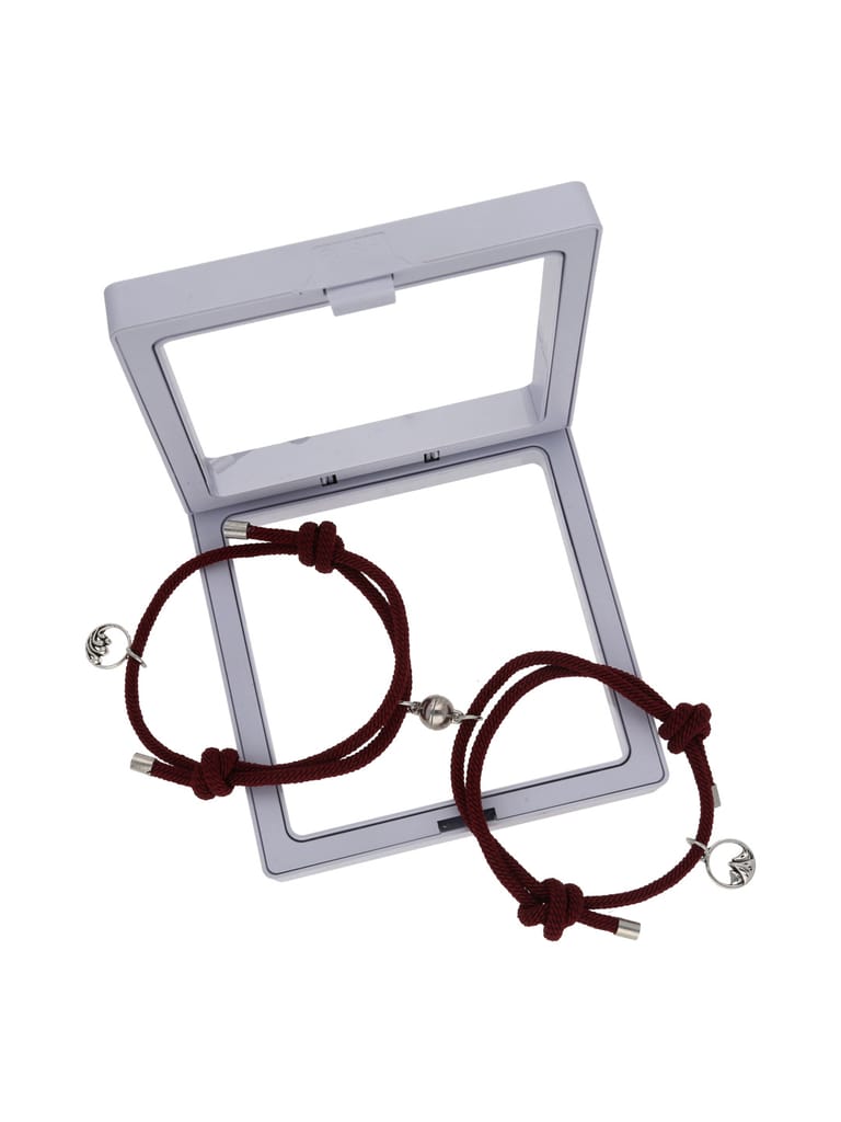 Couple Magnetic Bracelet in Rhodium finish - CNB26541