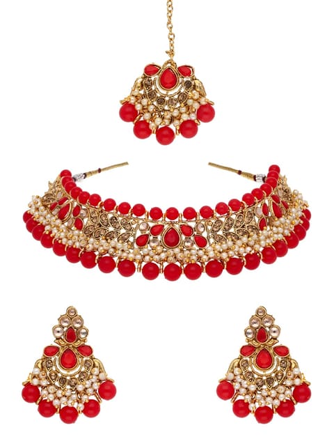 Traditional Necklace Set in Gold finish - AVM1102
