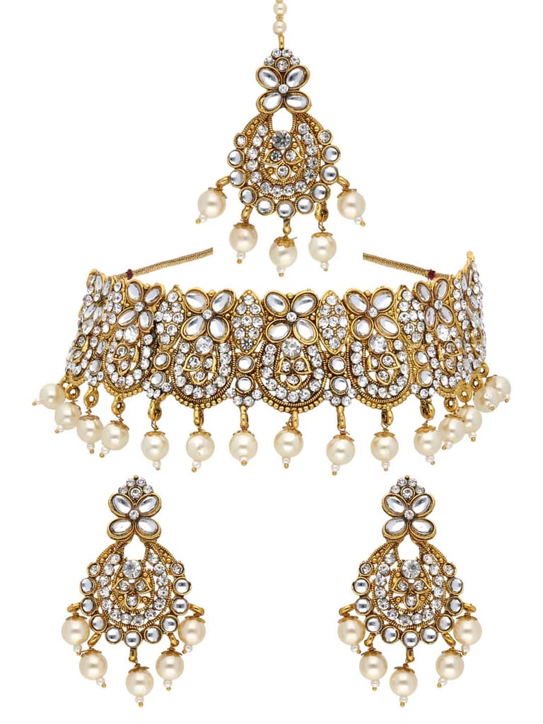 Traditional Necklace Set in Gold finish - STU5206