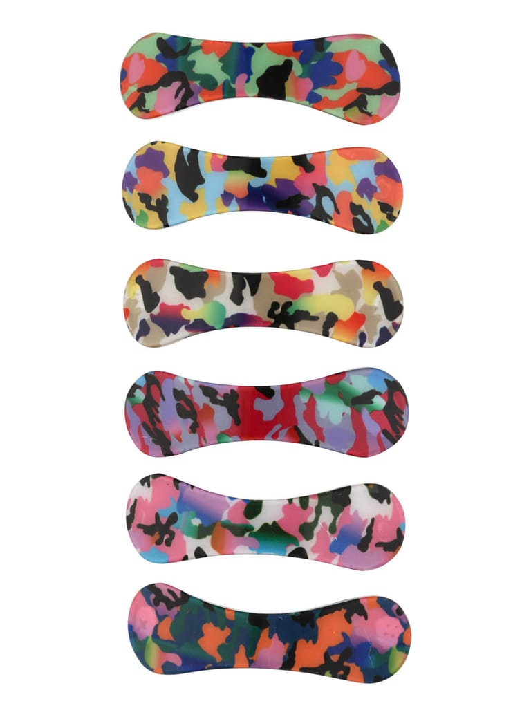 Printed Hair Clip in Assorted color - KINP11D