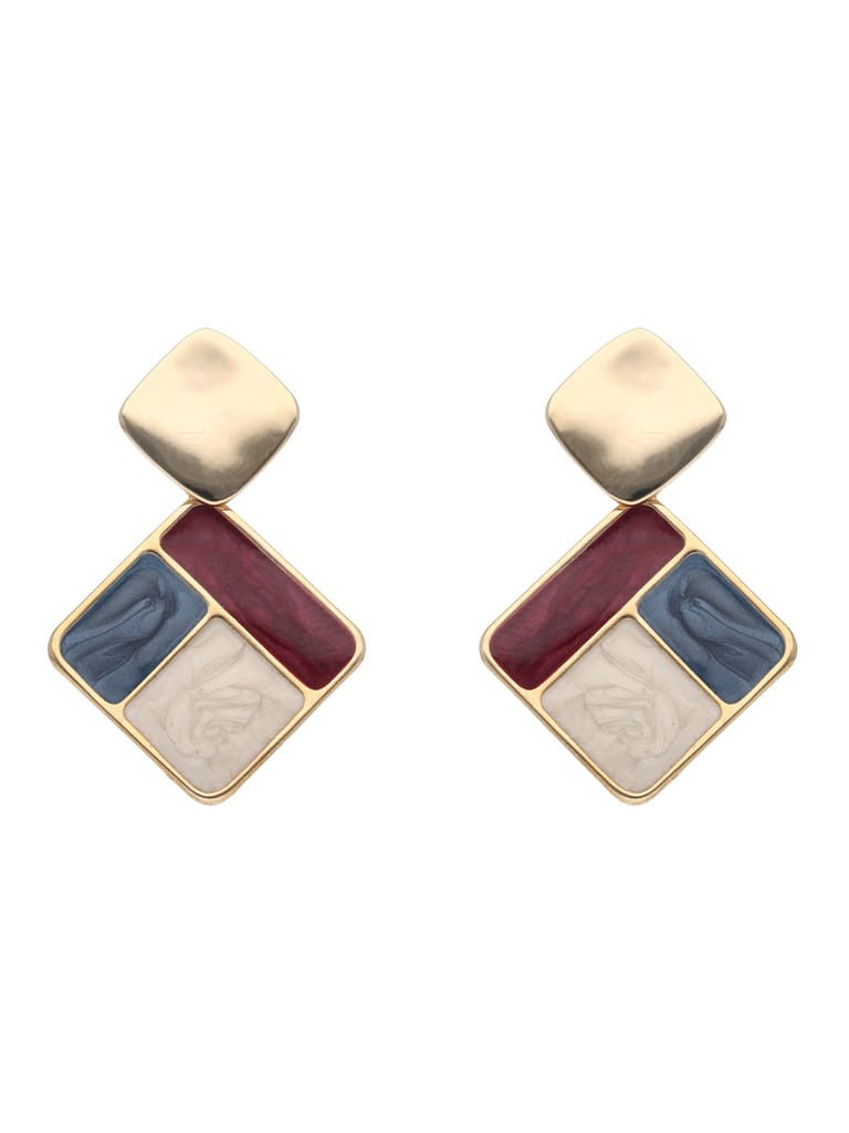 Western Dangler Earrings in Gold finish - CNB26832