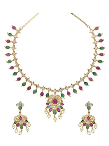 Antique Necklace Set in Gold finish - ABN7