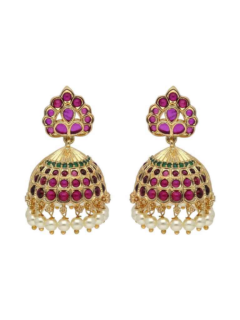 Traditional Jhumka Earrings in Gold finish - ABN14