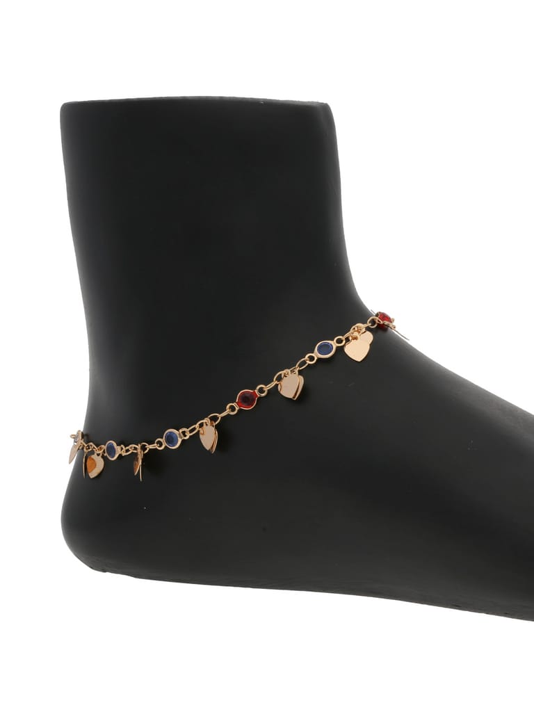 Western Loose Anklet in Gold finish - CNB27289
