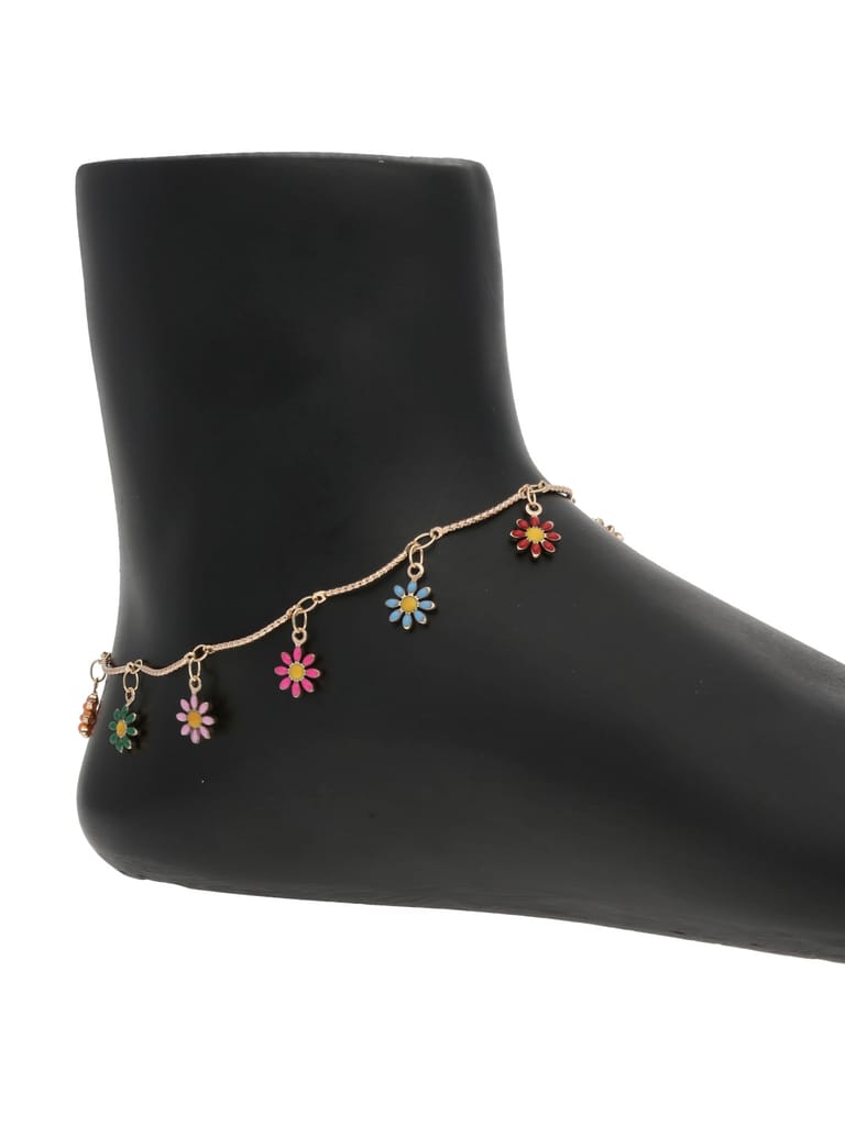 Western Loose Anklet in Gold finish - CNB27298