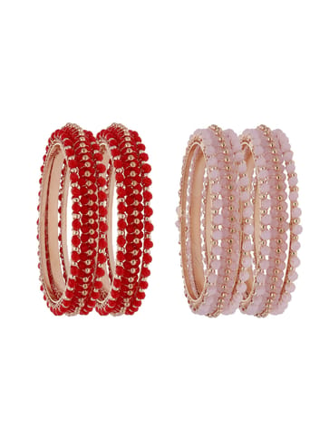 Crystal Bangles in Assorted color and Rose Gold finish - MOK560