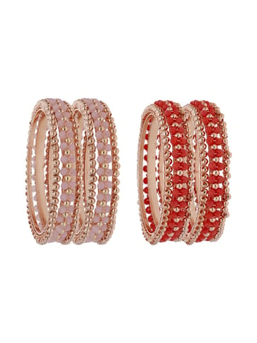 Crystal Bangles in Assorted color and Rose Gold finish - MOK559