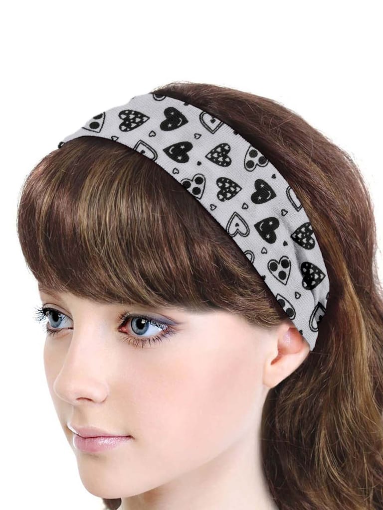 Printed Hair Belt in Black & White color - CNB27314